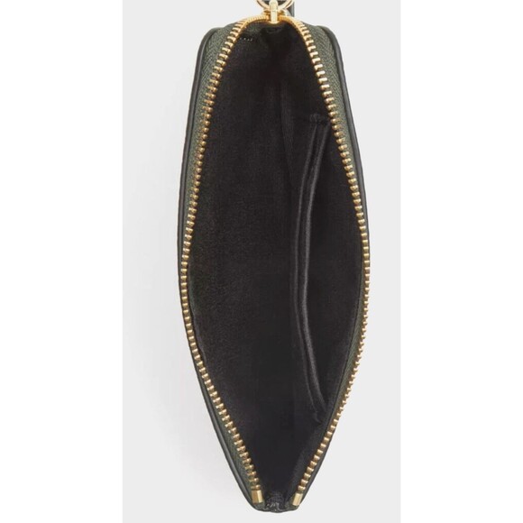 New Coach CW858 Corner Zip Wristlet Signature Coated Canvas Dark Cypress Multi - Picture 3 of 4